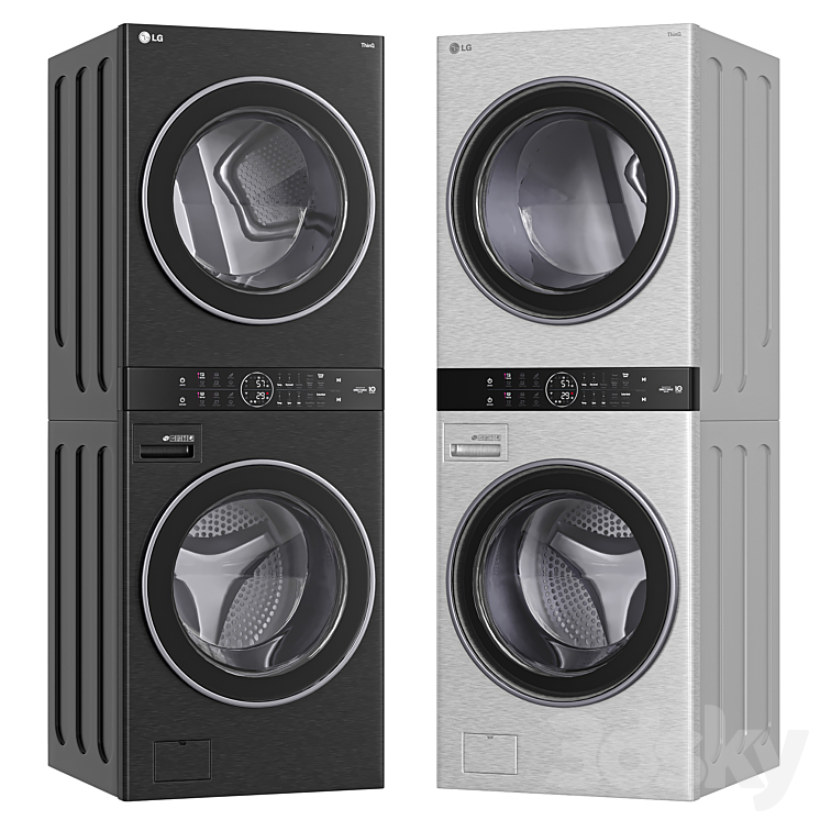 LG WashTower – Washer Dryer – WWT-1710B 3D Model