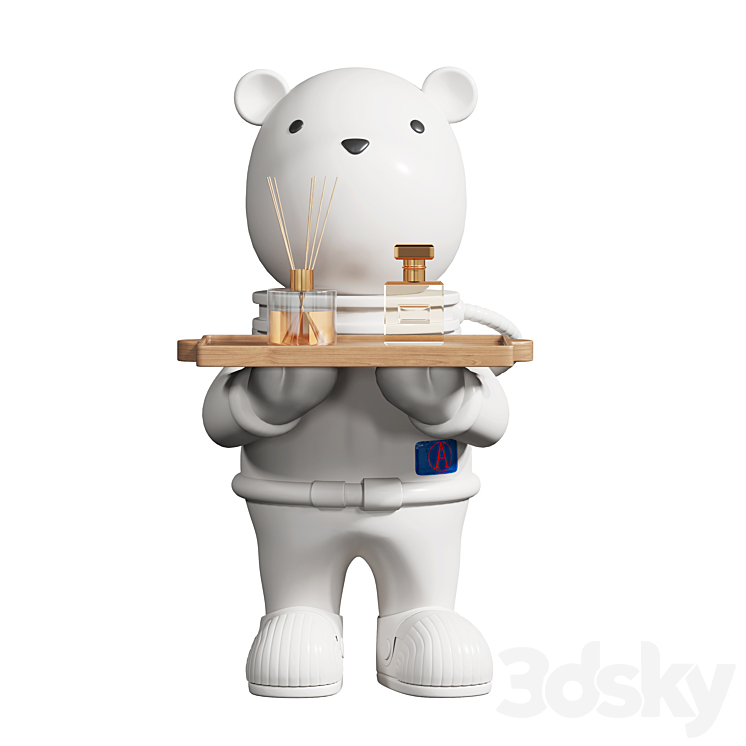 Space bear ornaments ceramic 3DS Max Model - thumbnail 2