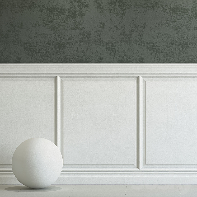 Decorative plaster with molding 249 3D Model