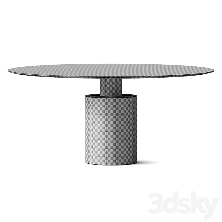 Acerbis Creso Travertine Dining Table 3DS Max Model - thumbnail 2