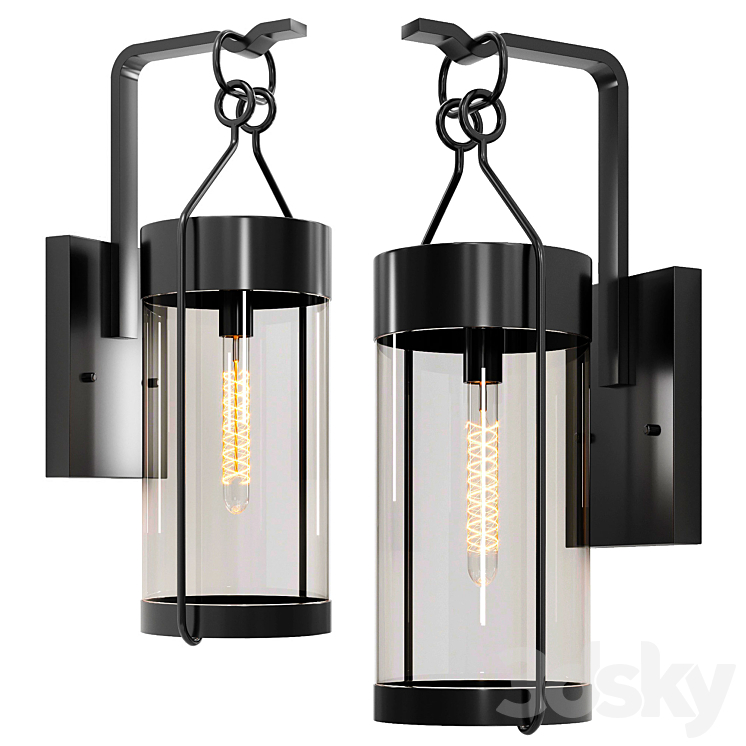 Markham Outdoor Coastal Wall Light Street lighting 3D model