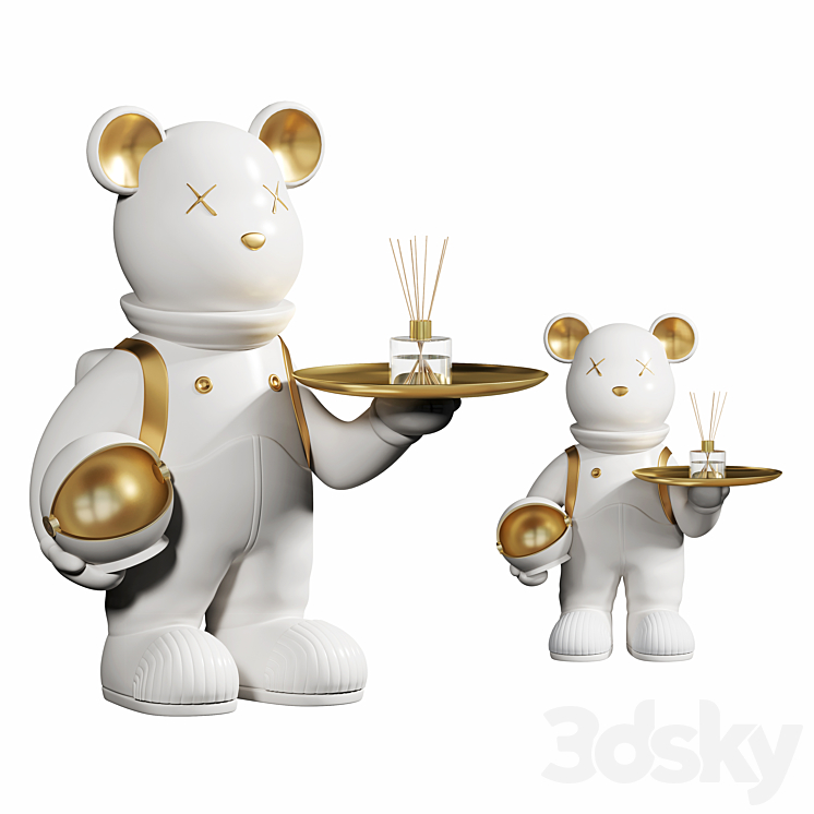space bear ceramic ornaments 3DS Max Model - thumbnail 1