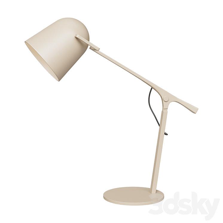 Minimal Beige Iron Desk Lamp 3DS Max - thumbnail 1