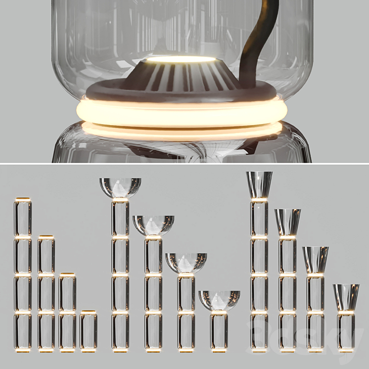 Flos Noctambule Suspension floor 3D Model