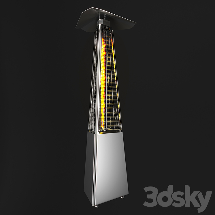 Outdoor gas fireplace Ballu 3D Model Free