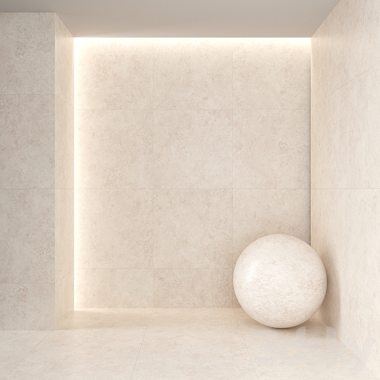 Limestone cream Floor\/Wall Tile 3DS Max Model - thumbnail 2
