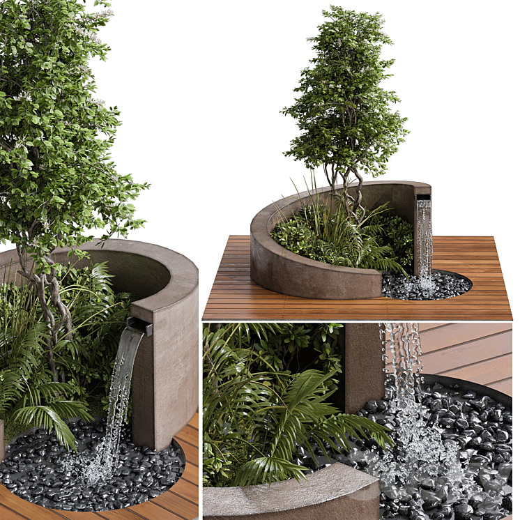 Landscape Furniture with Fountain – Architect Element 08 3DS Max - thumbnail 2