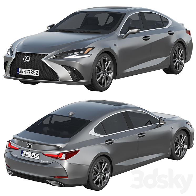 Lexus ES F-sport 2022 3D Model