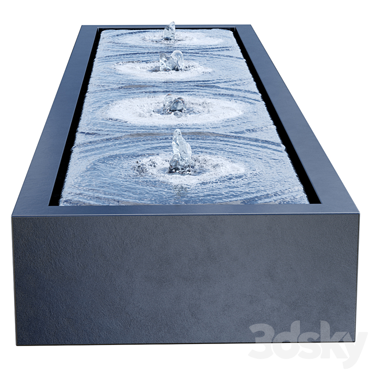 Adezz Aluminum Water Tables 3DS Max - thumbnail 2