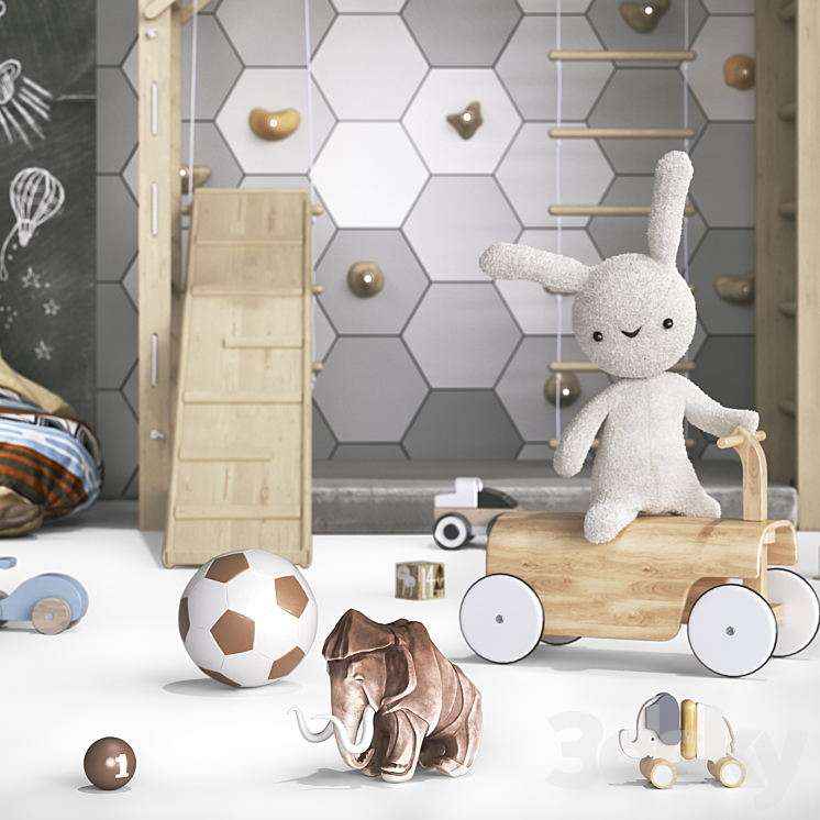 Toys  decor and furniture for nursery 131 3DS Max - thumbnail 2