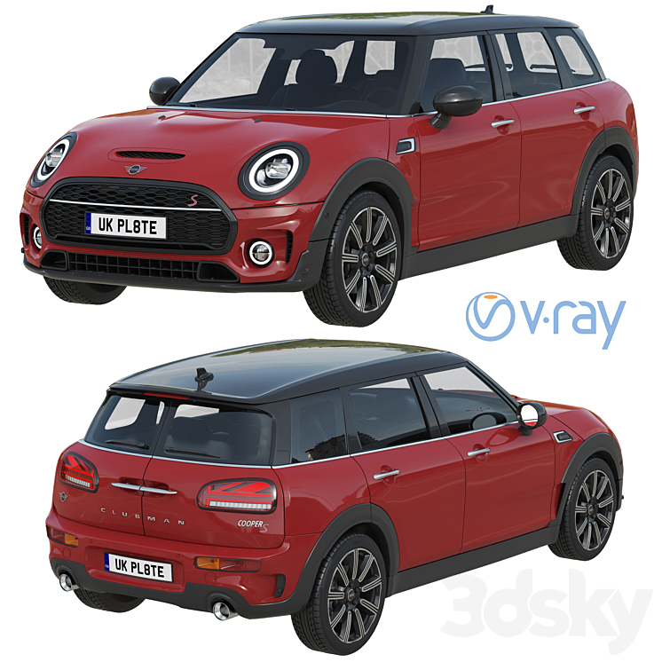 Mini Clubman 2022 3D Model Free