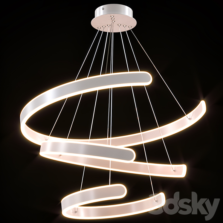 Baycheer LED Chandelier 3DS Max Model - thumbnail 2