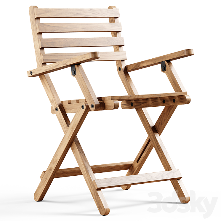 Zara Home – The mango wood folding chair 3DS Max Model - thumbnail 1