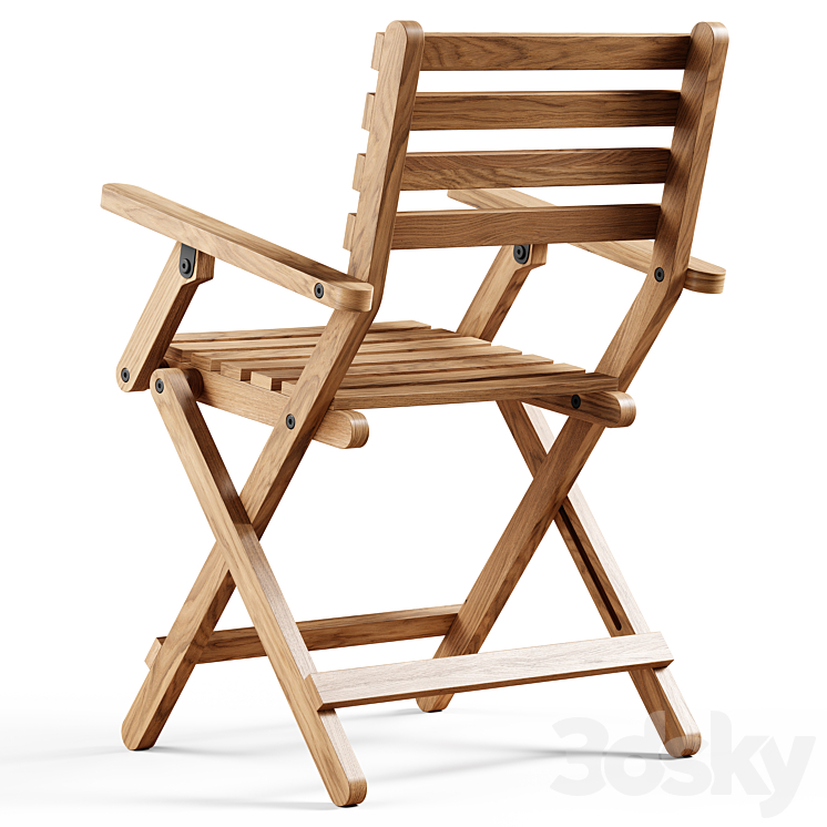 Zara Home – The mango wood folding chair 3DS Max Model - thumbnail 2