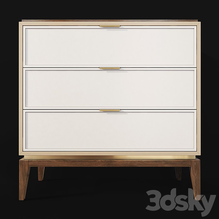 Chest of drawers Vermont. Dresser by Wooden Kors. 3DS Max Model - thumbnail 2