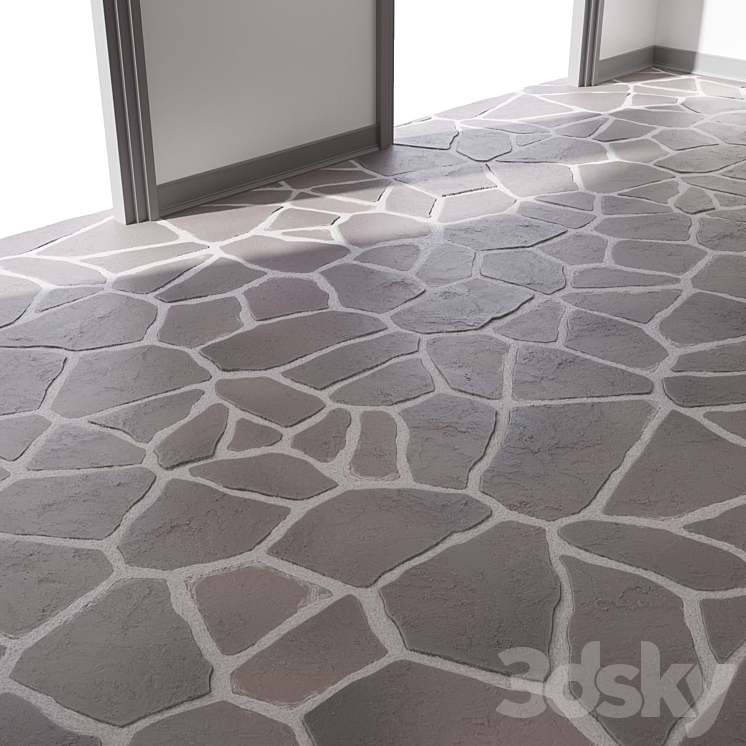 Floor Stone 02 | PBR | 4K | PNG | Seamless 3D Model