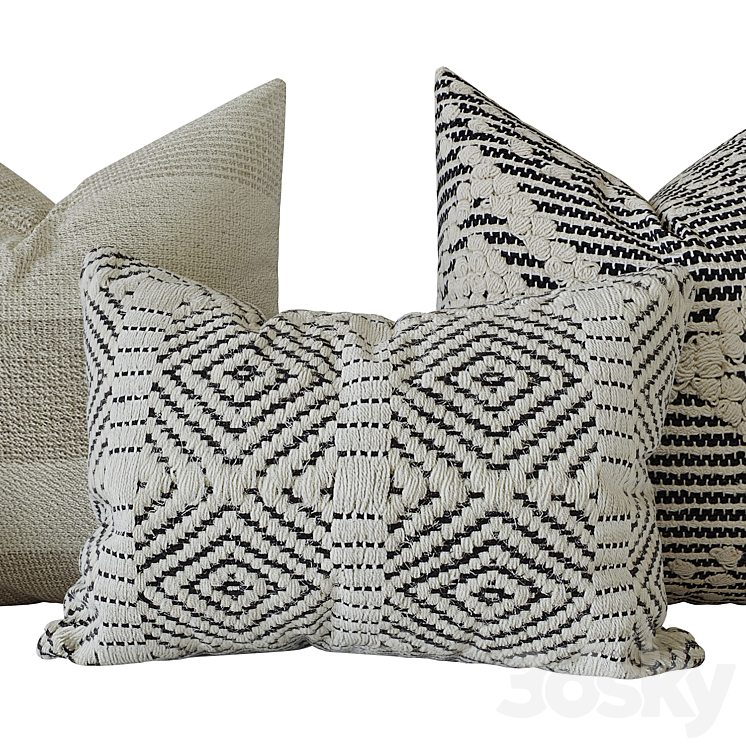 Decorative set pillow 3D Model