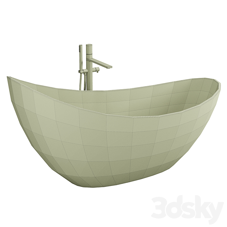 Debbi 74 Soaking Bathtub 3DS Max Model - thumbnail 2