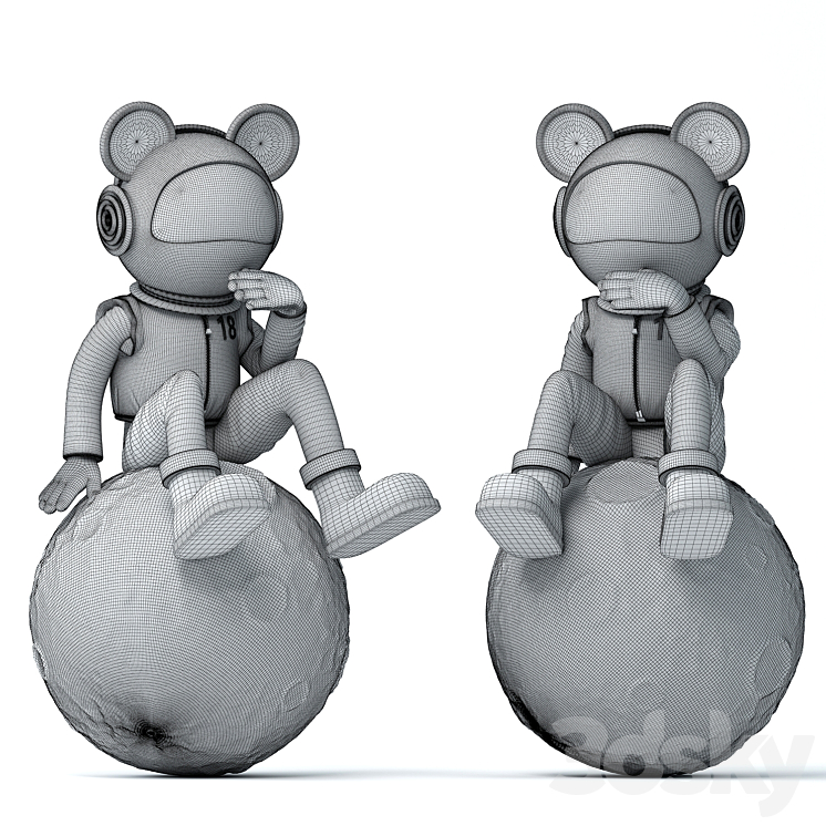 astronaut bear 3DS Max Model - thumbnail 2