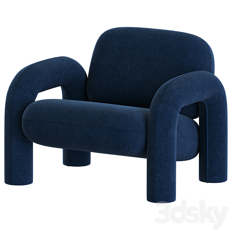 Armchair bobo and lavinia Made 3D model