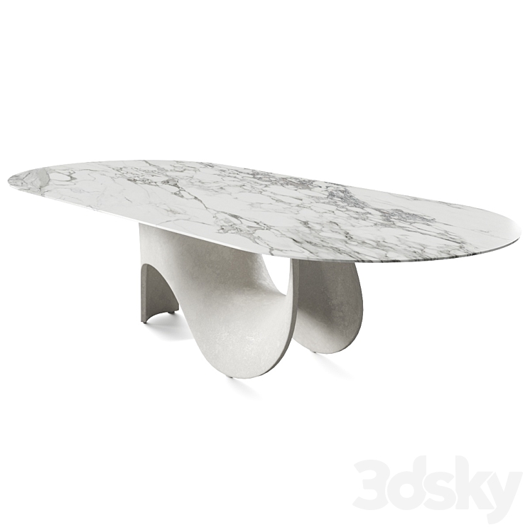 Calligaris Seashell Dining Table 3D Model