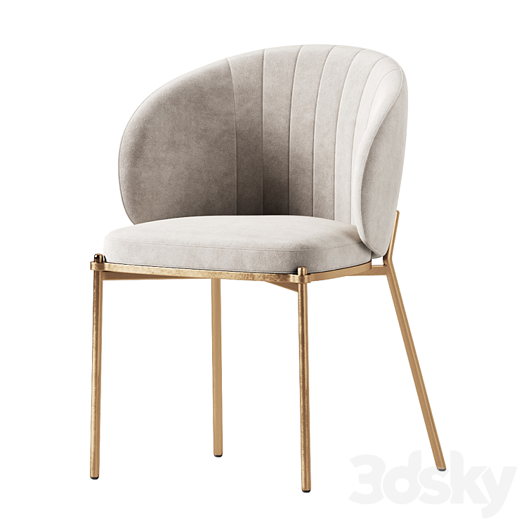 Shell Back Dining Chair 3D Model