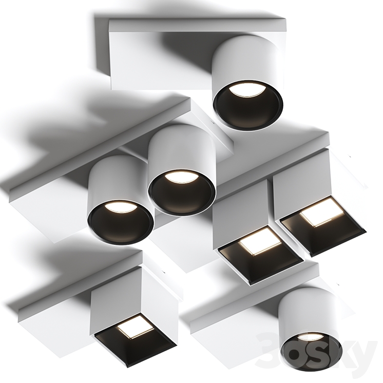 Sasso Bese by Xal Ceiling Lamp 3D Model Free