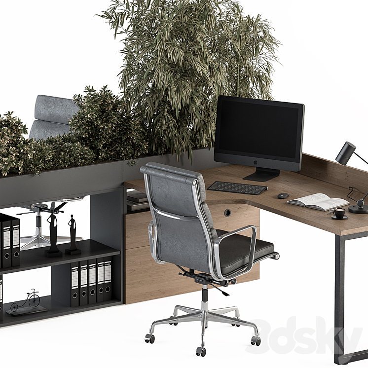 Employee Set – Office Furniture 348 3DS Max Model - thumbnail 2