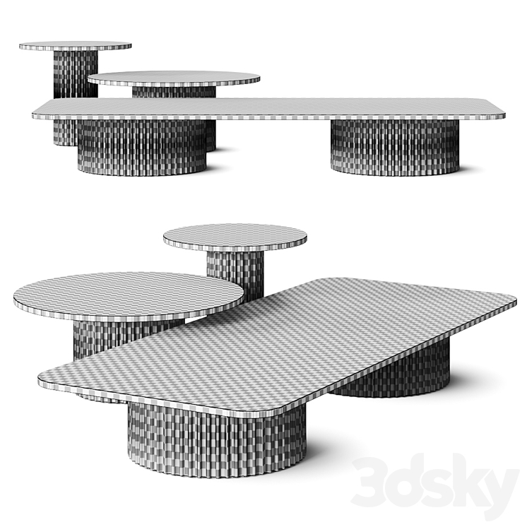 Baxter Allure Coffee Tables 3D Model