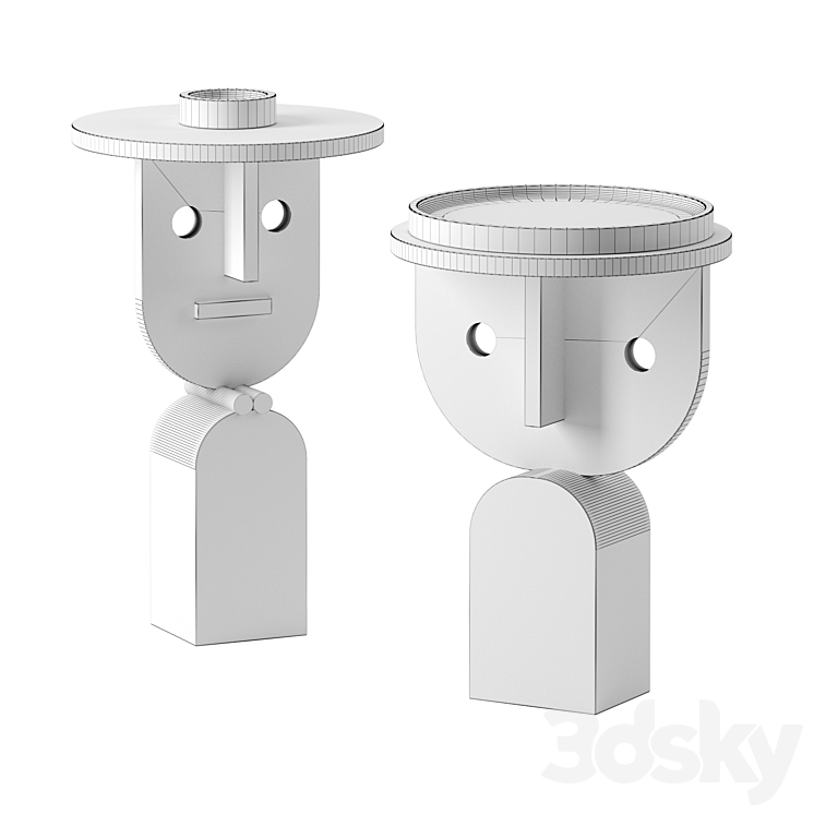 FACES side tables by Sancal 3DS Max Model - thumbnail 2