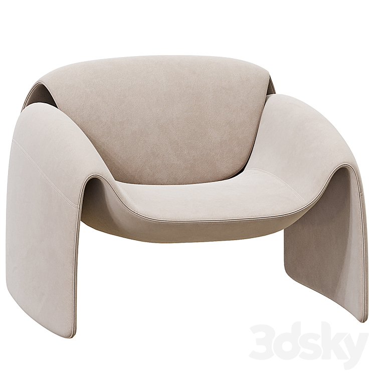 Le Club Armchair By Poliform 3D Model Free