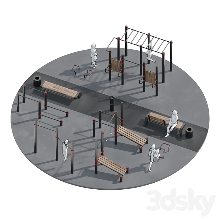 Workout area 3D Model