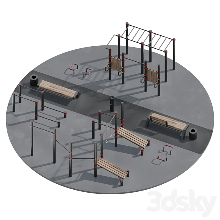 Workout area 3D Model