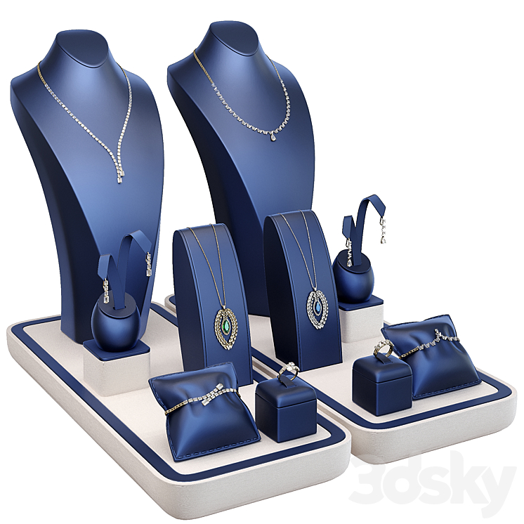 Jewelry showcase for a store 2. Jewelry stand. Display 3D Model Free