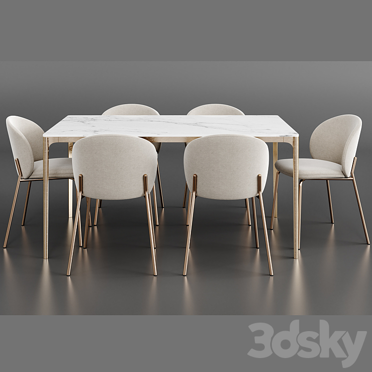 Dinning Set 74 3D Model