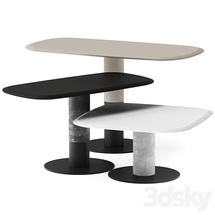 Art Nova Dynamic Coffee Tables 3DS Max Model - thumbnail 1