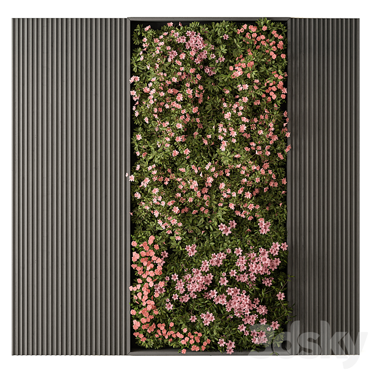 Flower Vertical Garden – Wall Decor 62 3D Model