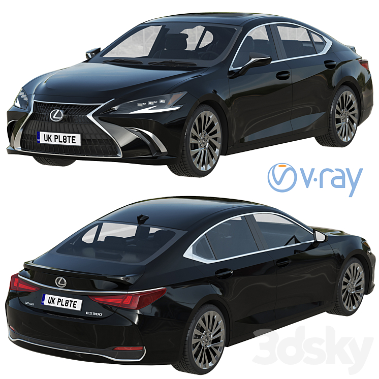 Lexus ES 2022 3D Model
