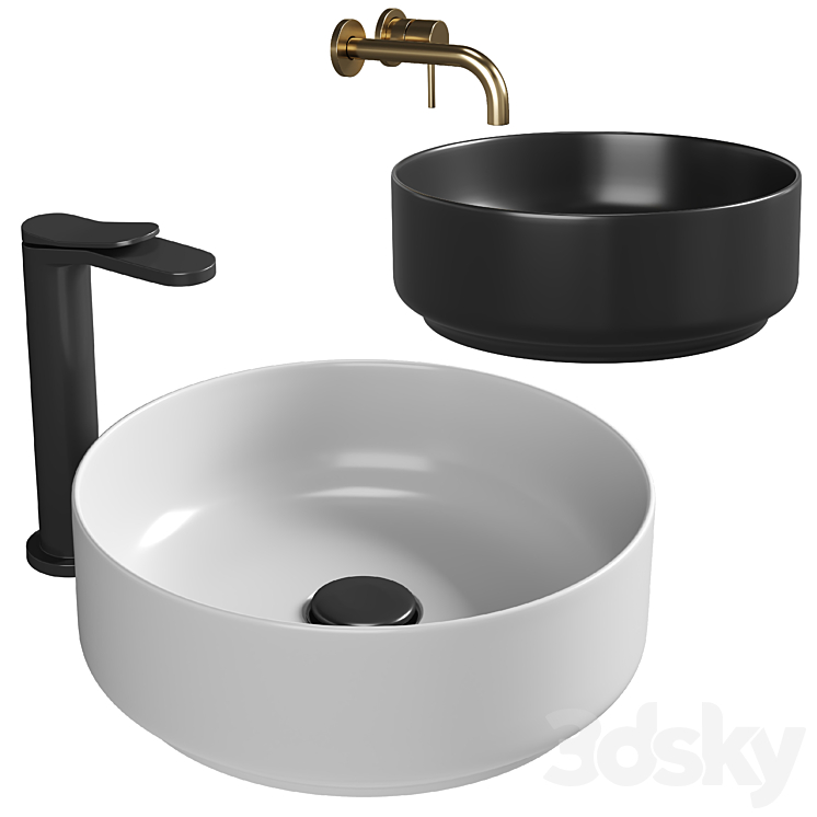 ADP Margot Ceramic Above Counter Basin（model:4368779_Circle_Corona）