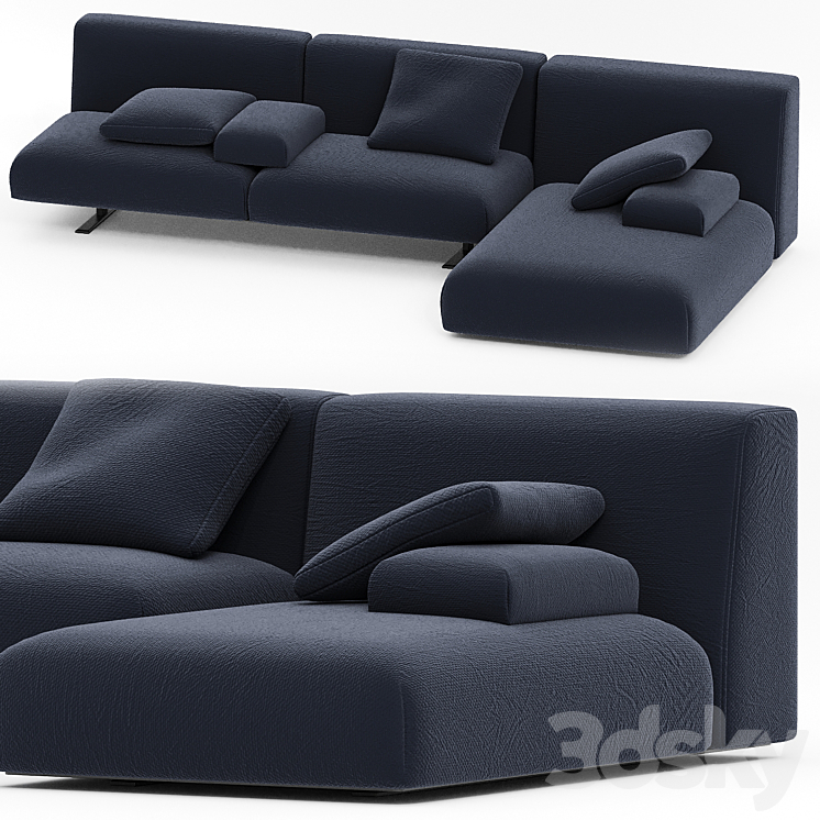 Paola Lenti MOVE Modular sofa N4 3DS Max Model - thumbnail 1