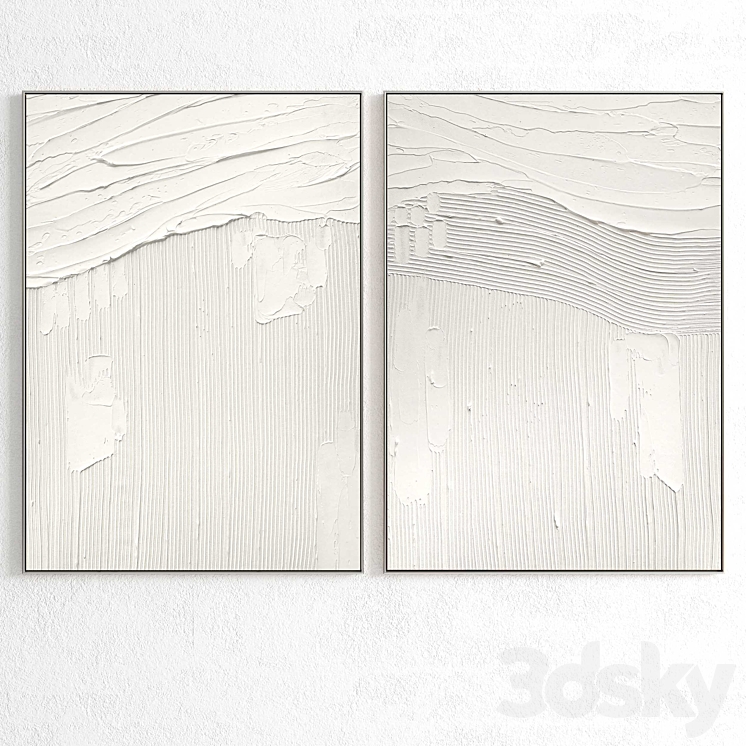 Plaster Two Photo Frame T-263 3DS Max - thumbnail 2