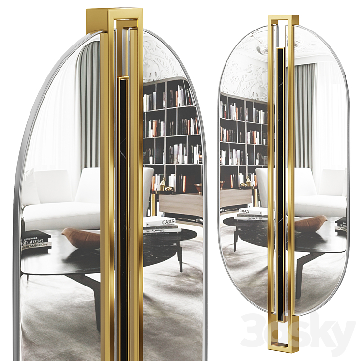SHIELD OVAL MIRROR by maisonvalentina 3D Model