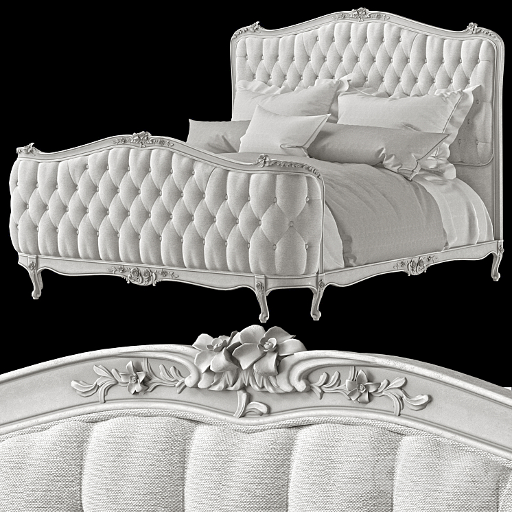 eloquence sophia bed 3DS Max Model - thumbnail 1