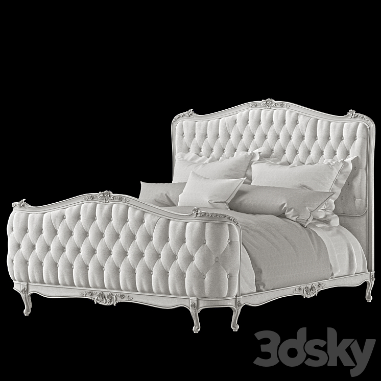 eloquence sophia bed 3DS Max Model - thumbnail 2