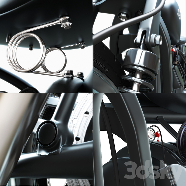 motorcycle diablo 3DS Max Model - thumbnail 2