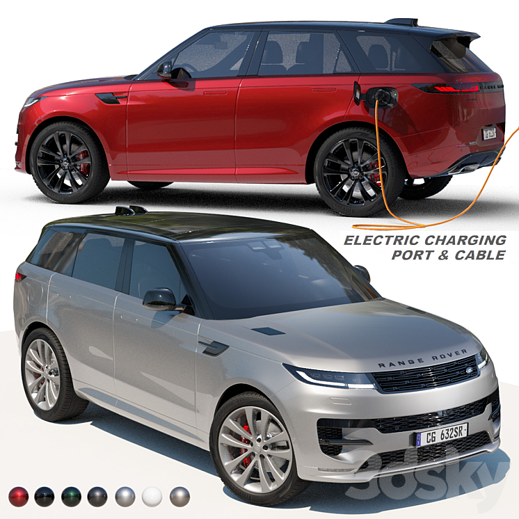 Range Rover Sport hybrid PHEV 2023 3DS Max - thumbnail 1