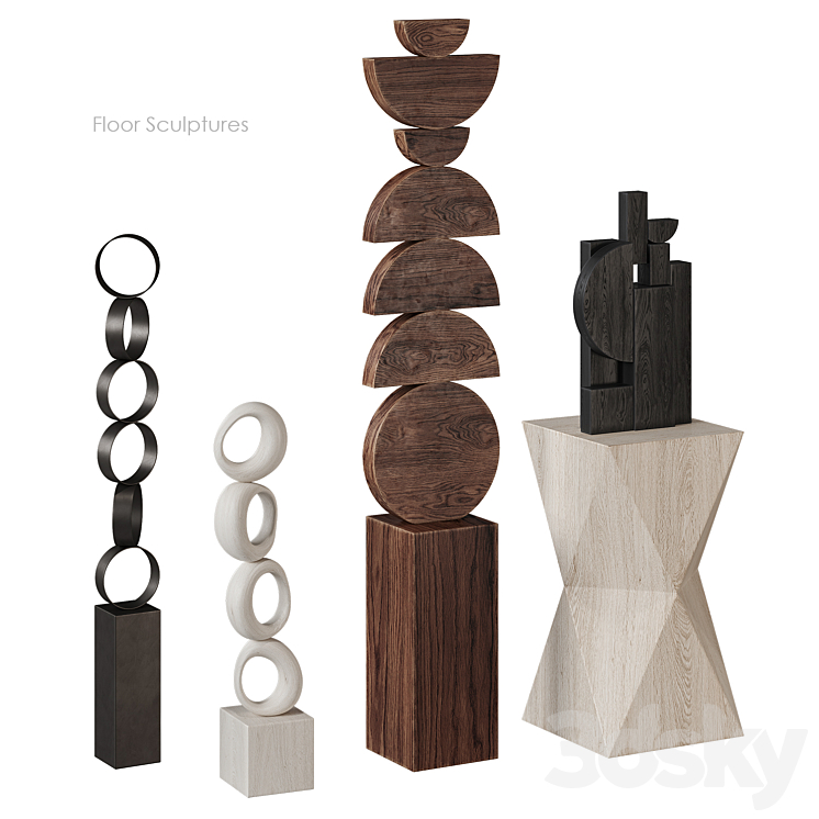 Diego Olivero Floor Sculptures 3D Model
