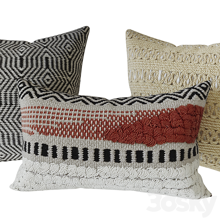 Decorative set pillow 2 3D Model