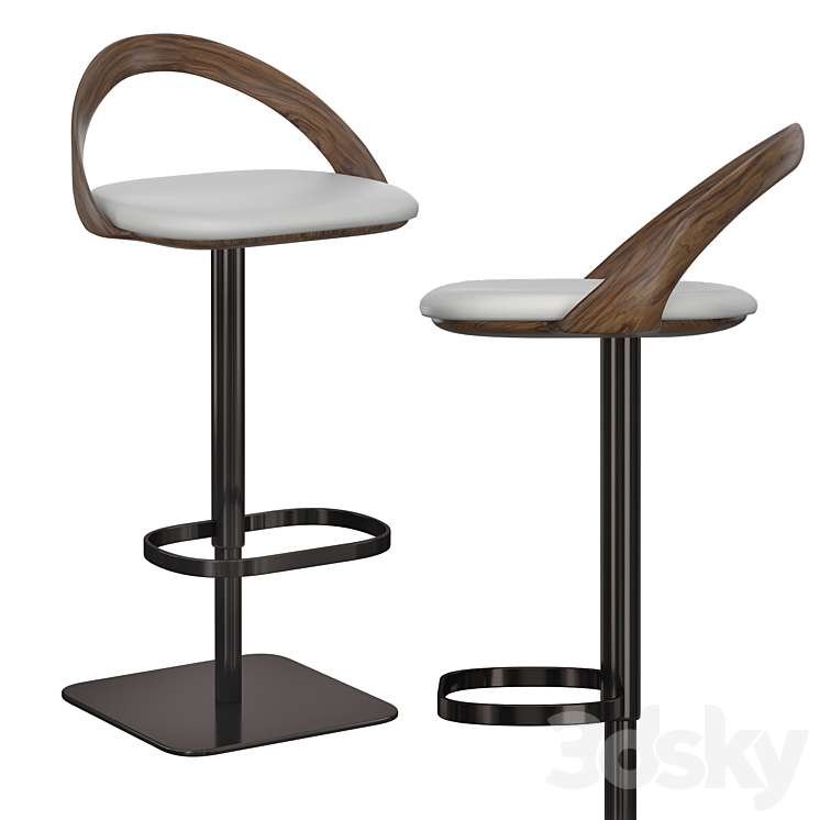 Ester sgabello bar stool 3DS Max Model - thumbnail 1