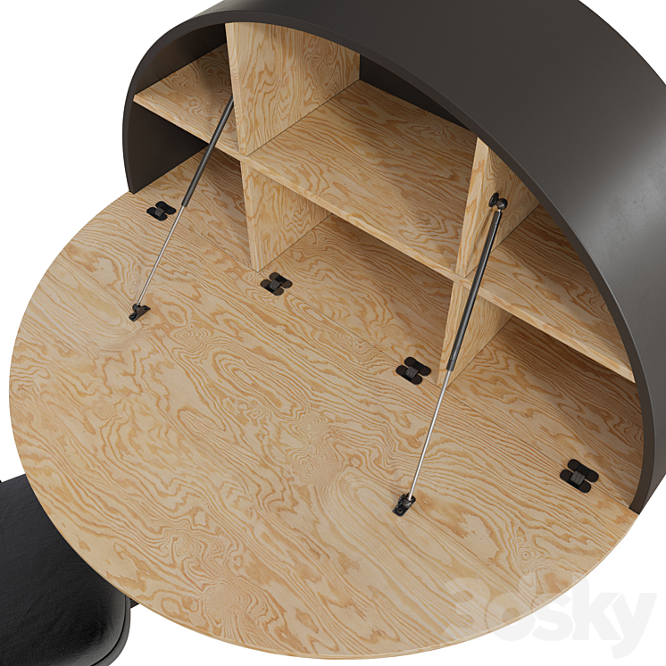 Childrens table and chair 01 3D Model